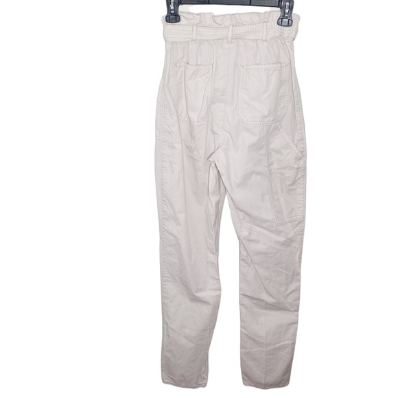 Abercrombie & Fitch paperbag ultra high waist front tie carpenter pants size XS - Picture 2 of 12